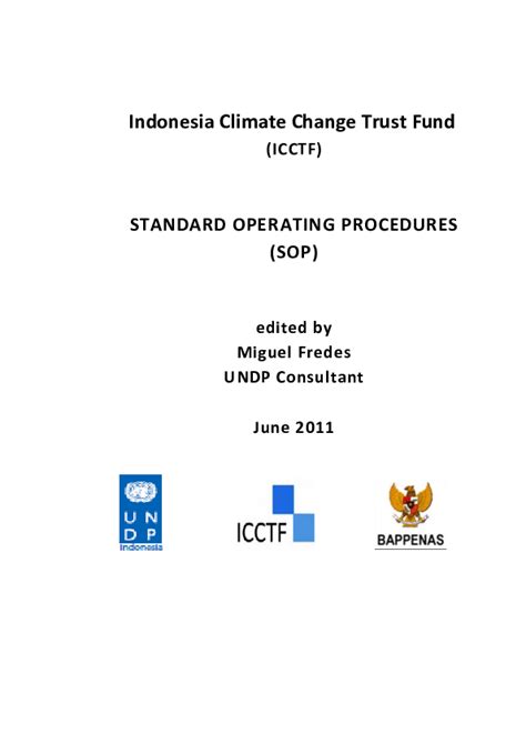 (PDF) Climate Change Trust Fund: Standard Operating Procedures. Miguel Fredes editor. | Miguel ...