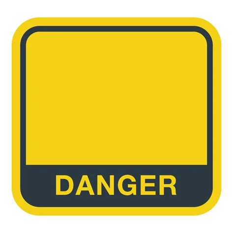 Blank Warning Sign Isolated Vector Illustration Stock Vector By