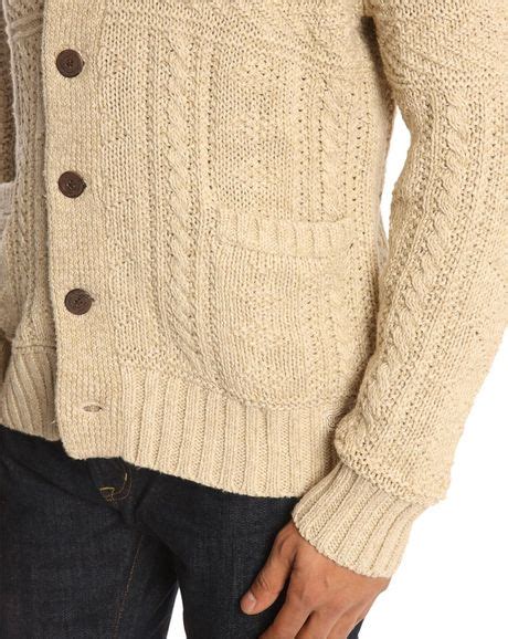 Denim And Supply Ralph Lauren Beige Cardigan With Shawl Collar In Beige