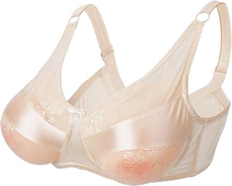 Special Pocket Bra For Silicone Breast Forms Post Surgery Mastectomy Crossdress Beige Bra Size