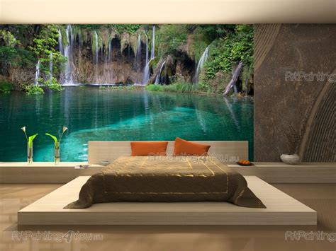 Wall Murals Waterfalls Canvas Prints And Posters Tropical Waterfall 625en