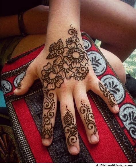 1000 Cute Mehndi Henna Designs For Kids For Small Baby