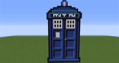 Tardis Pixel Art Minecraft Project