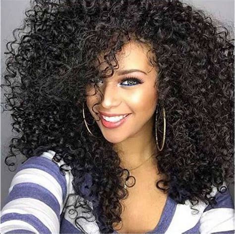 For purposes of taking a break off combings your hair often curly hair is the way forward. High Qualiy Black Synthetic Wig Long Curly Afro African ...