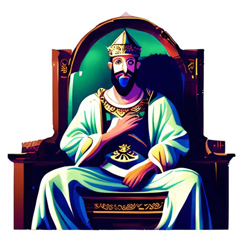 King David On His Throne · Creative Fabrica
