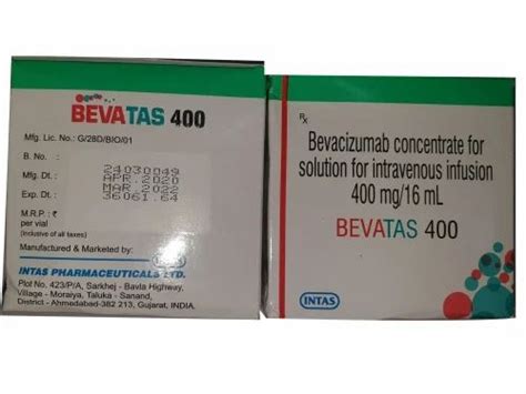 Intas 400mg Bevatas Bevacizumab Concentrate Infusion Solution Dosage