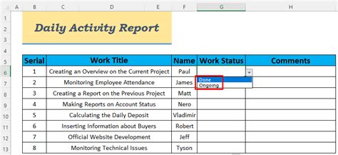 Daily Work Report Format Excel Free Tutorial Pics