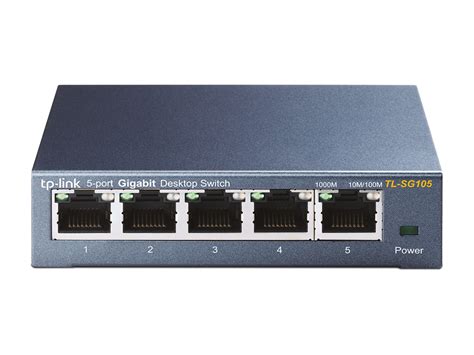 Switch Tp Link Gigabit Ethernet Tl Sg105 101001000mbps 5 Puertos