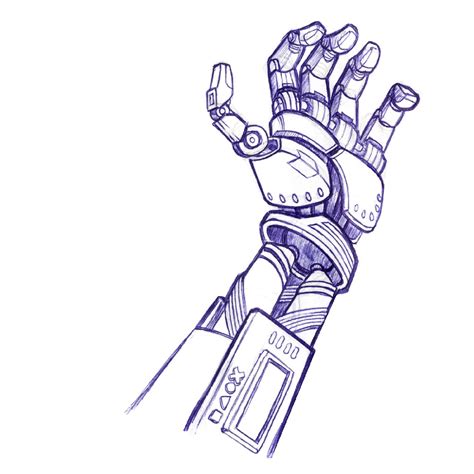 Robot Hand Sketch Robot Arms Arm Drawing Anime Robots Concept Hand