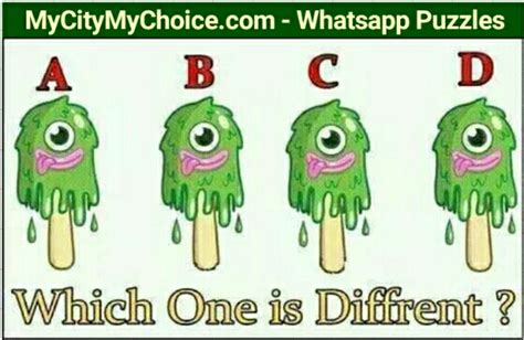 Which One Is Different Puzzle Answer