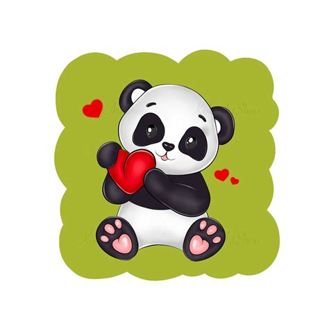 Panda Clip Art Panda Clipart Baby Shower Panda Baby Shower Etsy