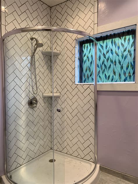 Herringbone Subway Tile Bathroom Shower Bathroom Shower Tile Subway