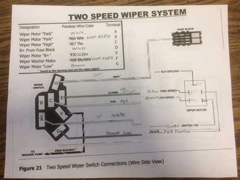 Wiper Motor And Switch Diagram