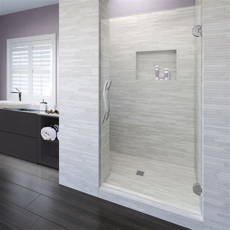The elegance glass is treated with dreamline exclusive clearmax. Vonse Frameless 3/8-inch Glass Swing Shower Door | Basco ...