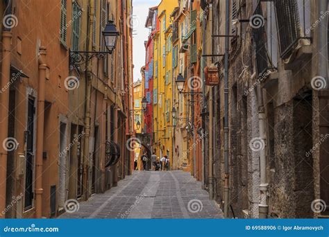 Old Street In Menton Editorial Photo Image Of French 69588906