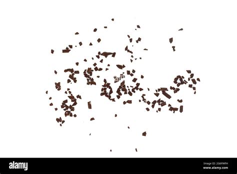 Chocolate Sprinkles Isolated On White Background Grated Chocolate