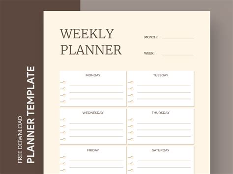 Free Editable Online Cute Aesthetic Weekly Planner Template Uplabs