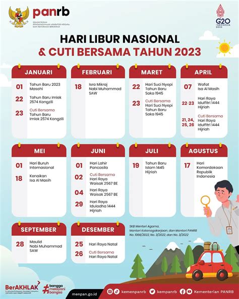 Penampakan Kalender 2023 Lengkap Daftar Libur Nasiona