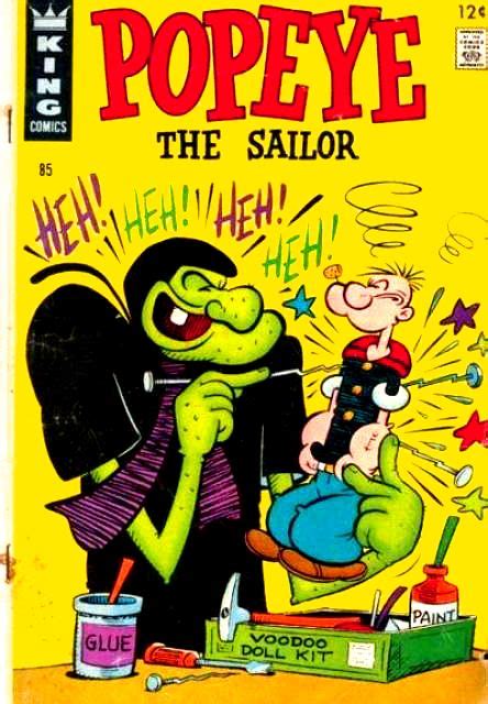 Popeye 85 Popeye And The Sea Hag 12¢ Comic Book 1954 Vintage