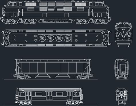 Train Free Cad Block And Autocad Drawing