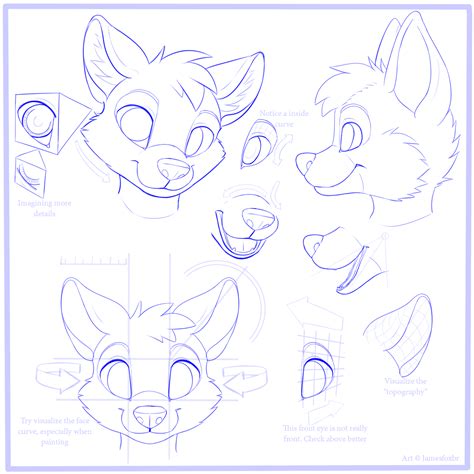 How To Draw A Cat Furry Head Draw Easy