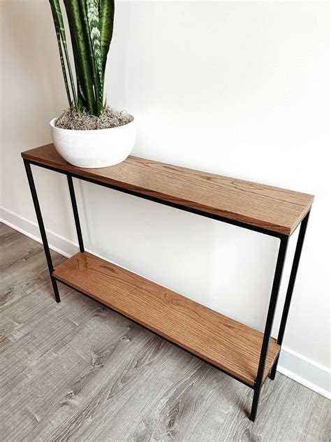 Slender Two Tier Console Table 40 X 8 X 2975 Etsy In 2021 Console