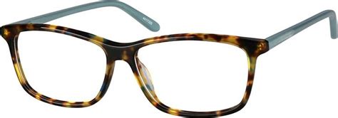 Zenni Womens Rectangle Prescription Eyeglasses Tortoiseshell Plastic