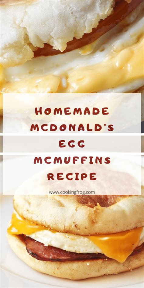 How To Make Mcdonalds Egg Mcmuffins Recipe Cooking Frog