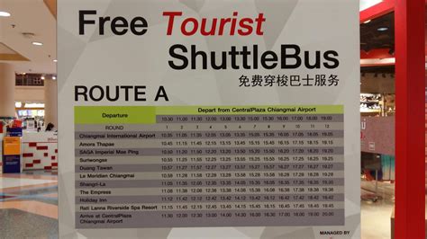 Centralplaza Chiang Mai Airport Free Tourist Shuttle Bus Route And Time