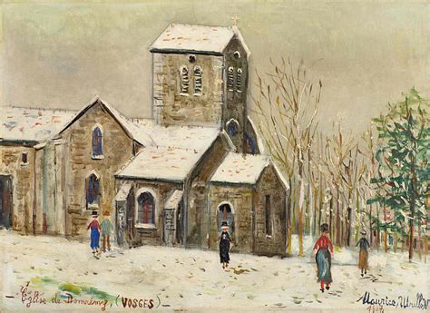 Maurice Utrillo Eglise De Domrémy Vosges 1937 Oil On Canvas Cm