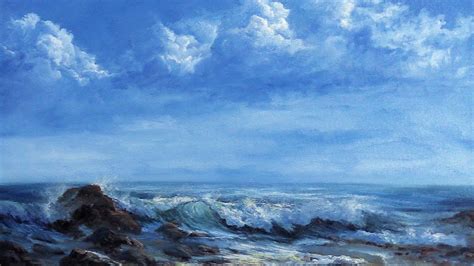 Oil Painting Sky And Clouds Painting Oil Kevin Clouds Storm Paint Wave Seascapes Paintings Sea