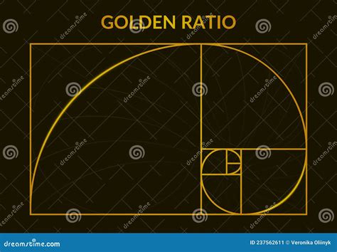 Golden Fibonacci Number Golden Section Spiral Proportion Poster