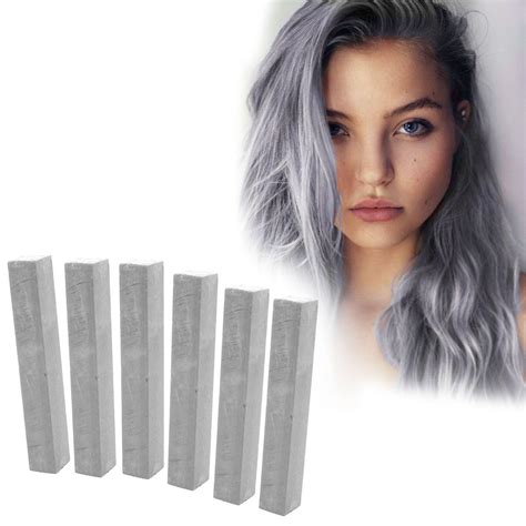 Silver Starlight Platinum Silver Hair Chalk Set Of 6