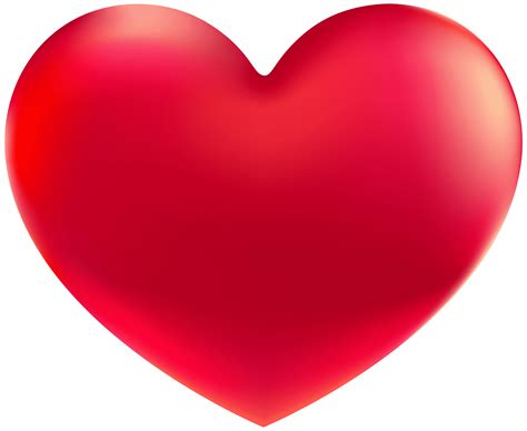 Red Heart Png Clipart Image