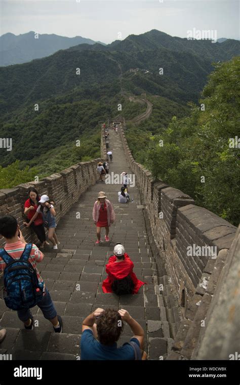 Great Chinese Wall In Mutianyu Stock Photo Alamy
