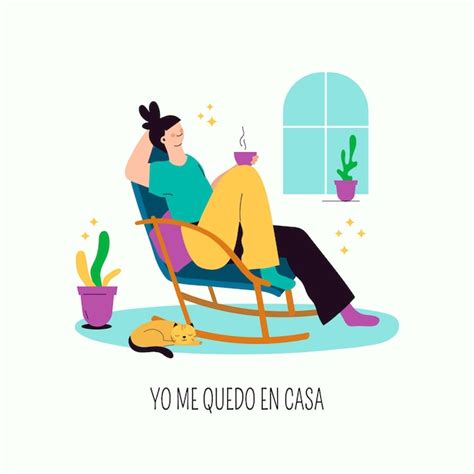 free vector hand drawn style woman relaxing
