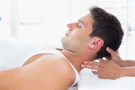 Man Receiving Neck Massage Stock Image Image Of Physiotherapy 51614511