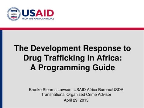 Ppt The Development Response To Drug Trafficking In Africa A
