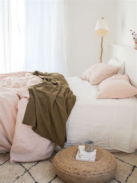 Effortless Styling Done Right With Our Blush Quilt Cover And White