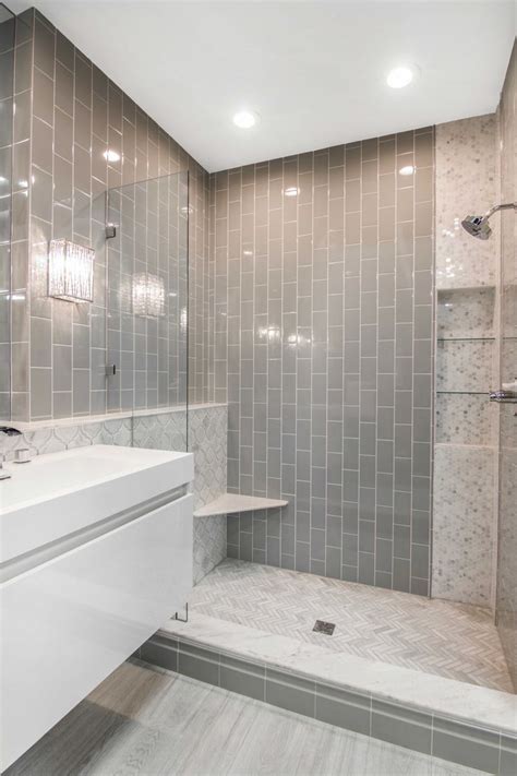 Choose ceramic tile for your modern bathroom design. Simple and elegant bathroom shower tile - Imperial Ice ...