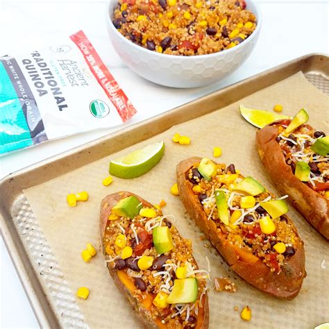 Using a fork, pierce each sweet potato a few times. Tex-Mex Quinoa Stuffed Sweet Potatoes | Ancient Harvest