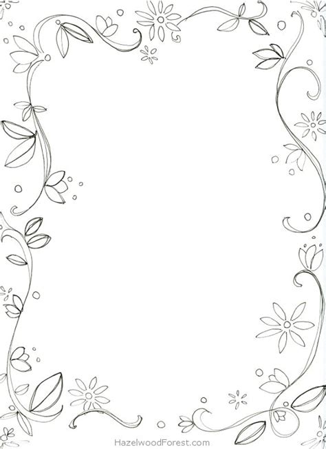 7 Images Of Border Coloring Pages Printable Printable Frames Page