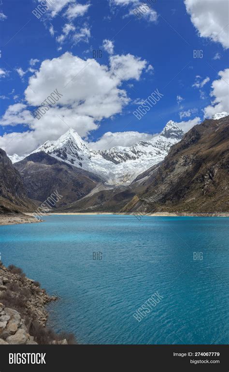 Turquoise Lake Andes Image And Photo Free Trial Bigstock