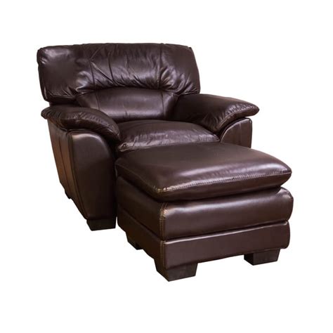Looking for other pieces to complement your chair and ottoman? Oversized Chocolate Leather Chair and Ottoman Set - Overstock Shopping - Big Discounts on Living ...