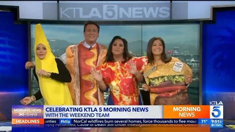 The Weekend Team Celebrating Ktla 5 Morning News 30th Anniversary