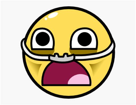 Awesome Face Epic Smiley Surprised Face Png Transparent Png Kindpng