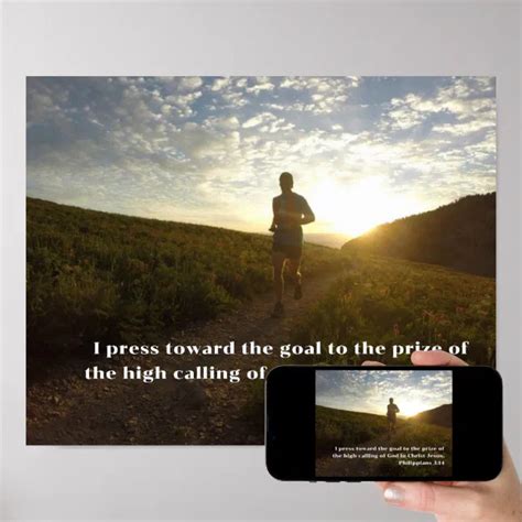 I Press Toward The Goal Philippians 314 Scripture Poster Zazzle