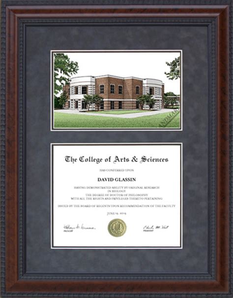 Diploma Frame With Licensed Mercer University Campus Lithograph Wordyisms