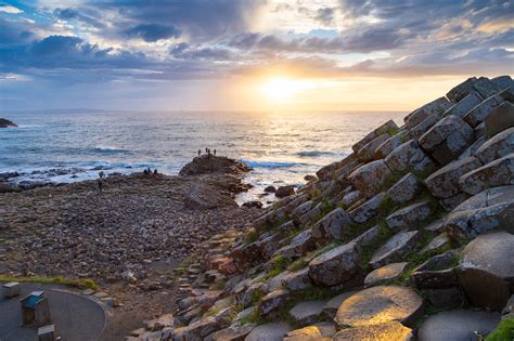 The Giants Causeway At Sunset