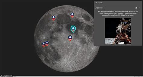 Map Of Moon Landings